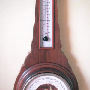 Baromètre – Thermomètre En Noyer Ciré