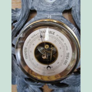 Carved Wood Barometer