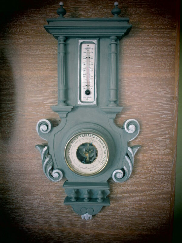 Baromètre thermomètre finition badigeon
