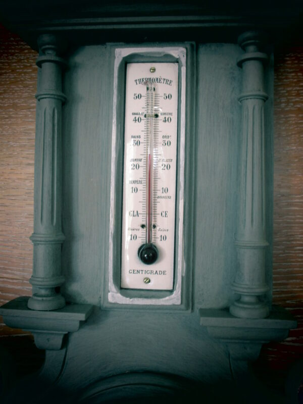 Baromètre thermomètre finition badigeon – Image 3